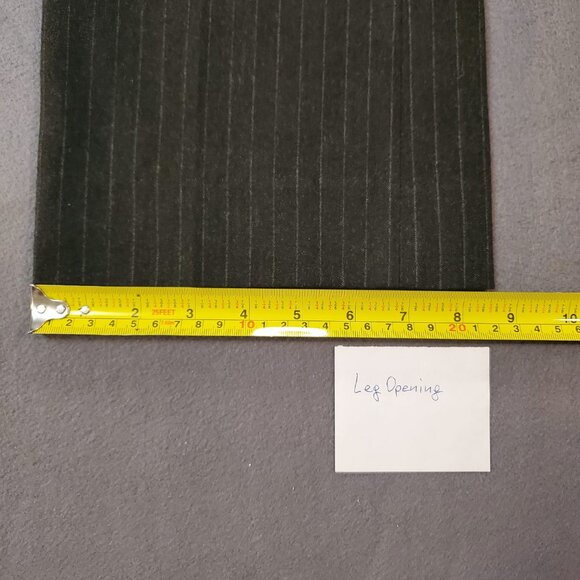 Zara Basic Women Pants Size 4 Gray with Silver Striped Business Casual High Rise - Picture 11 of 12